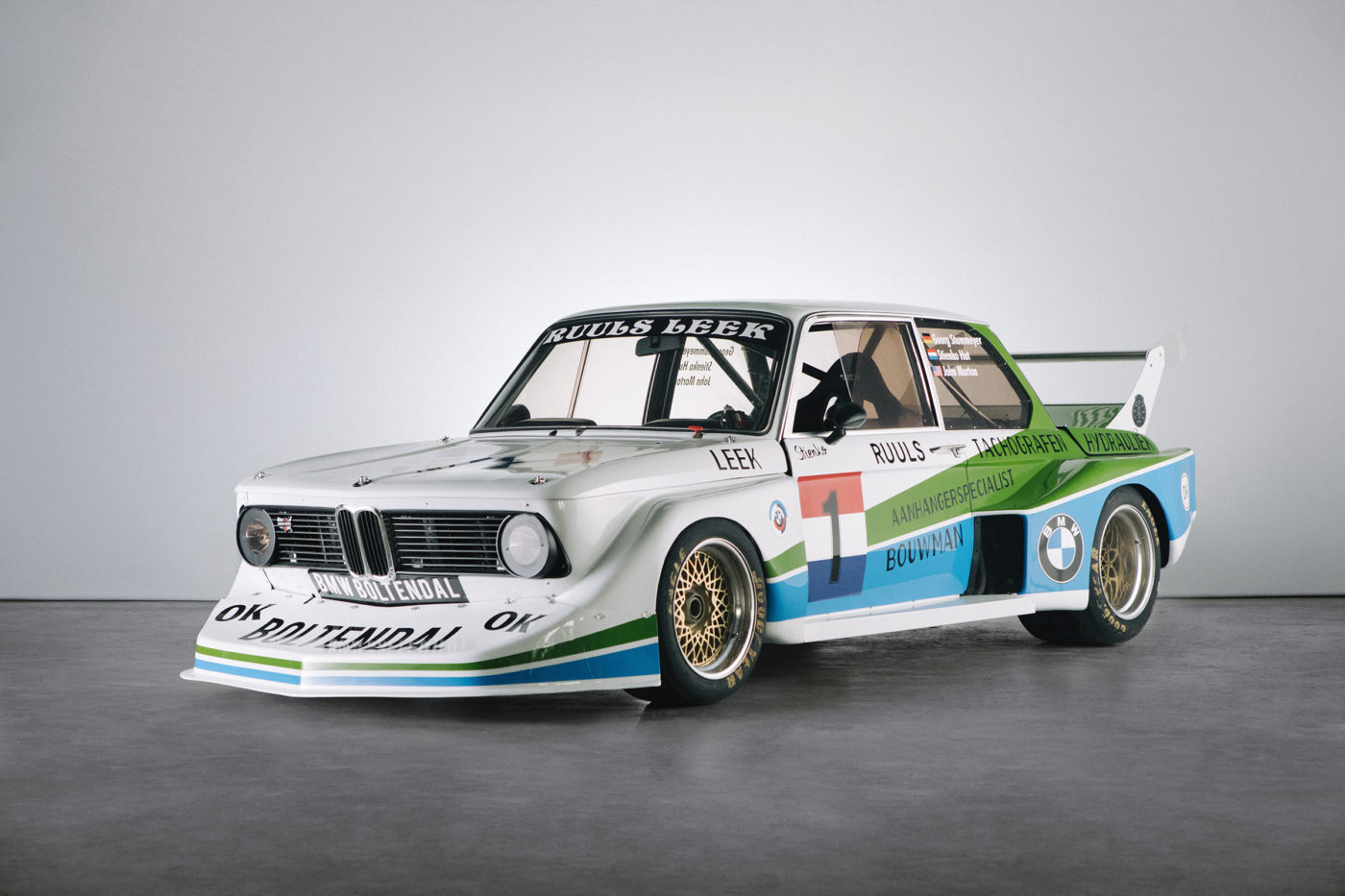 Miniature Spark 1/43 BMW 2002 Schnitzer #55 DRM Hockenheim 1976 – Bleu Et Blanc